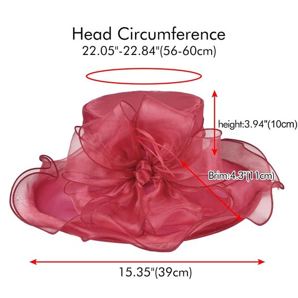 2025 Derby Hats For Women Girls Ladies, Organza Church Tea Party Wedding💜 - Picture 4 of 6